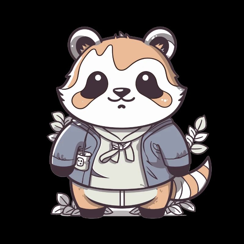 Waschbär - Kawaii Style