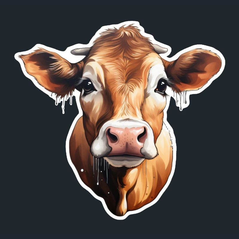 Cow's Head Charm: Rural Chic