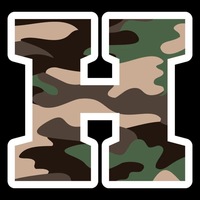 Buchstabe H Militärtarnung - Geschenkidee