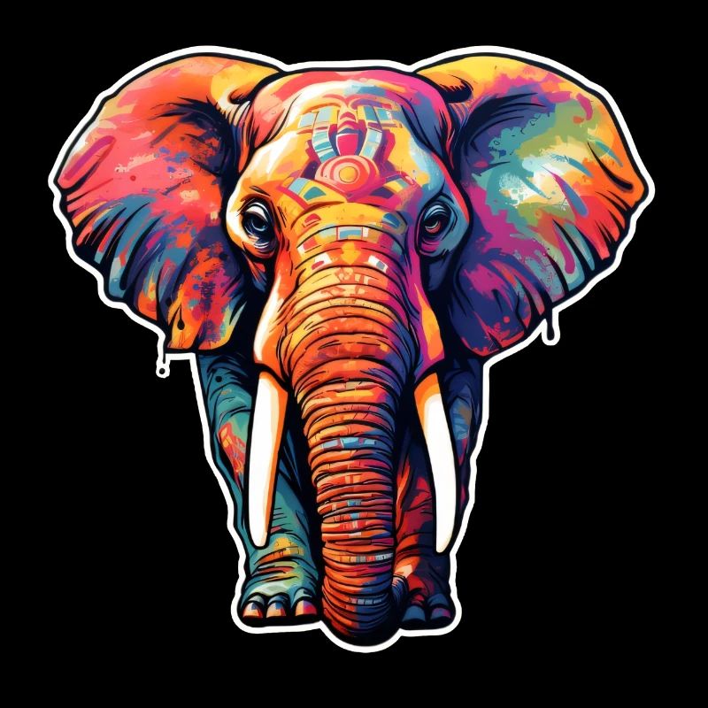 Elefant psychedelisch