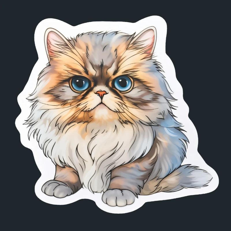 Chat persan potelé