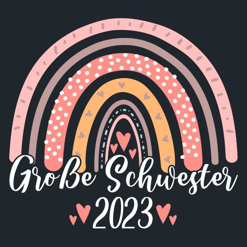 Große Schwester 2023 Boho Regenbogen Mädchen