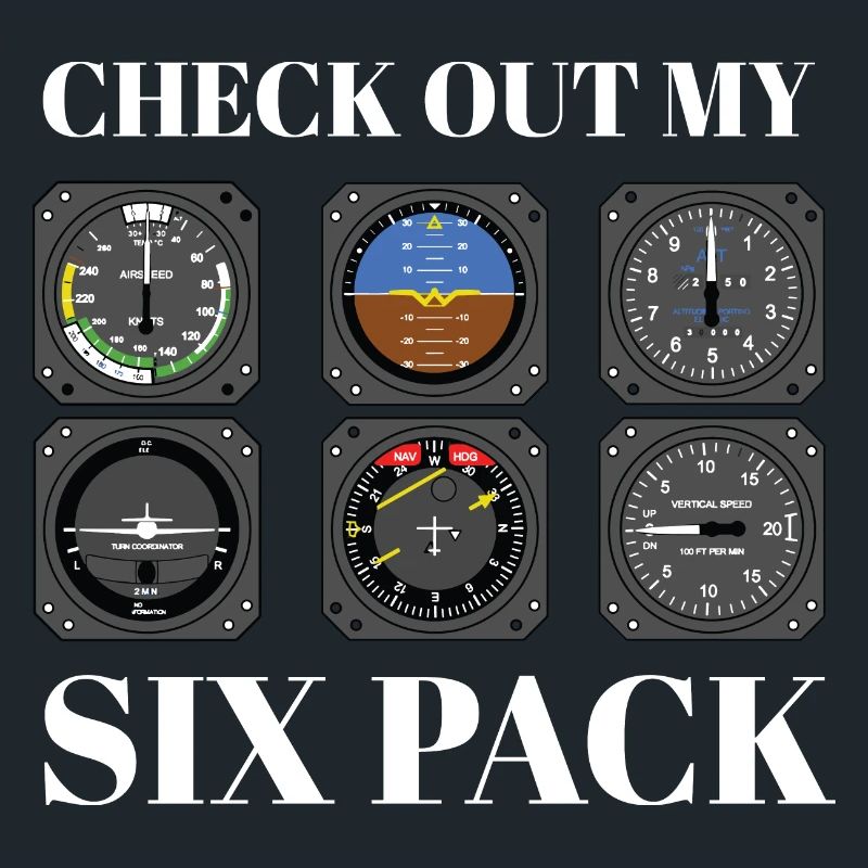 Funny Pilot Six Pack Aviation Flight Simulation