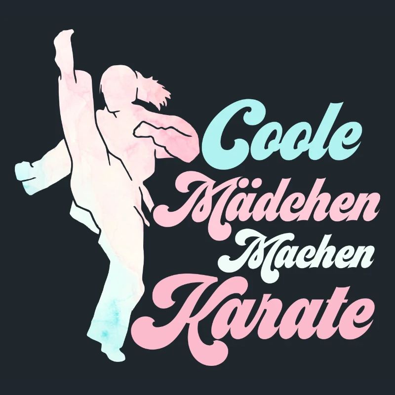 Cool girl doing karate martial arts training