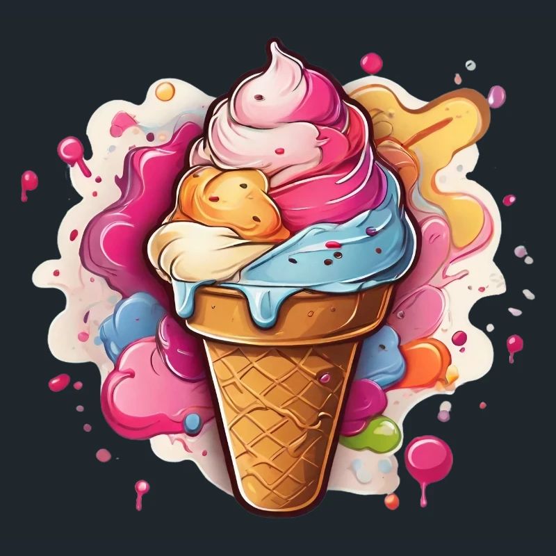 Leckeres buntes Softeis