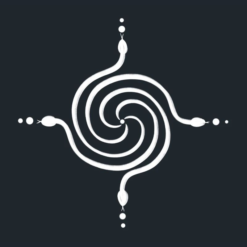 Schlangen in Form einer Spirale