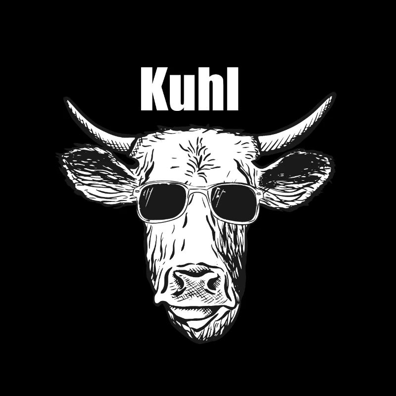 Kuhl lustiger spruch / Wortwitz Logodesign Humor