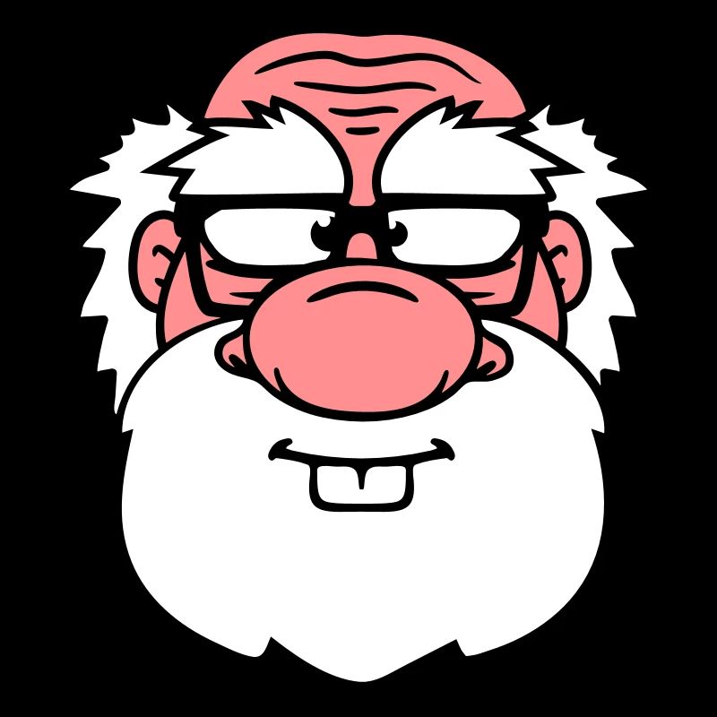 papy vieux papy papa corne lunettes barbe nerd geek