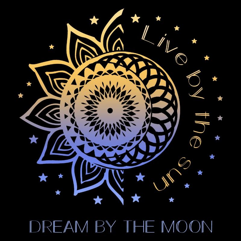 Live By The Sun Dream By The Moon Sonne Mond Boho