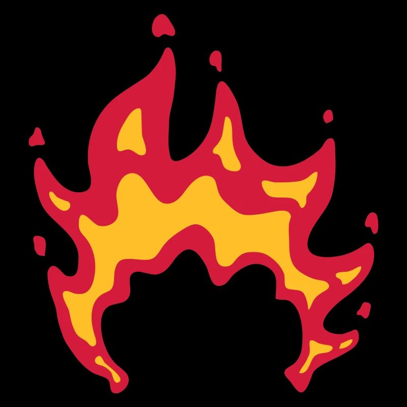 Conception de perruque à cheveux à flamme