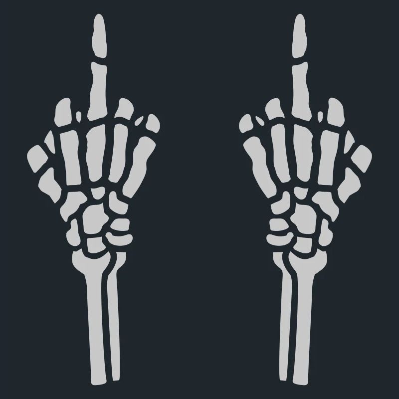 Gesture 2 hands middle finger