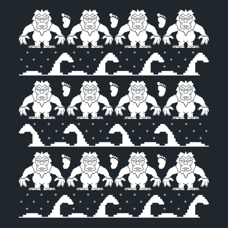 Yeti et Loch Ness Monster Pull de Noël moche