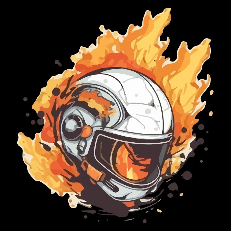 Casque en feu
