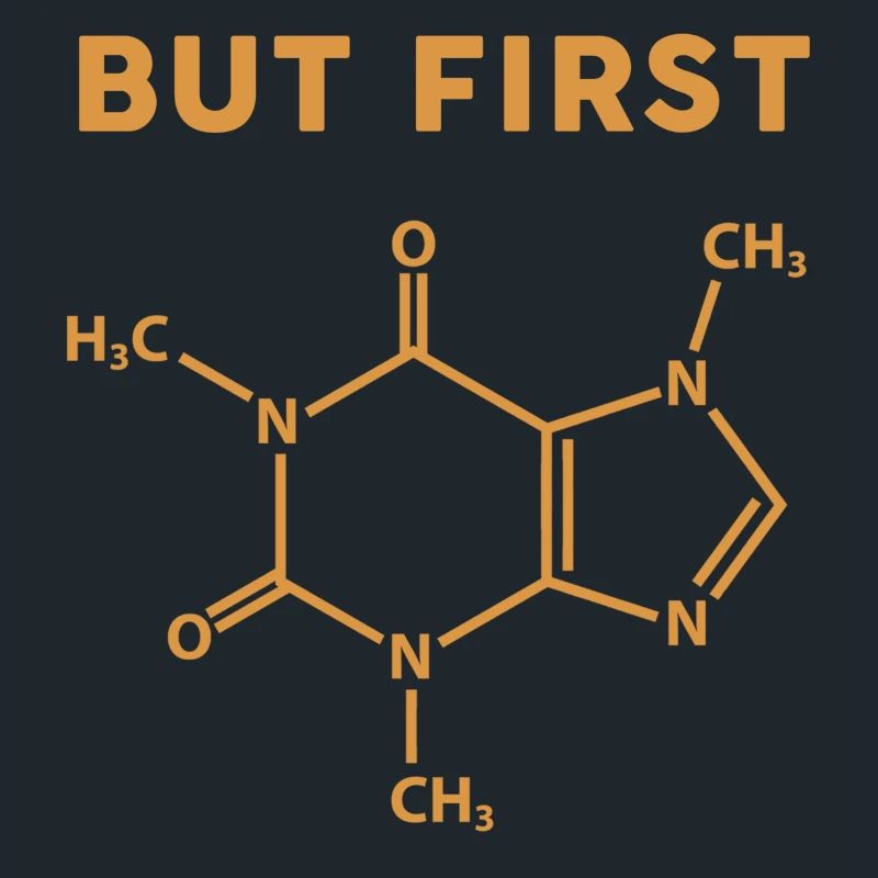 Mais premier café avec molécule de caféine