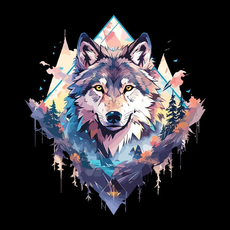 Wolf Wolf’s Head Nature Wilderness Adventure Art forestier