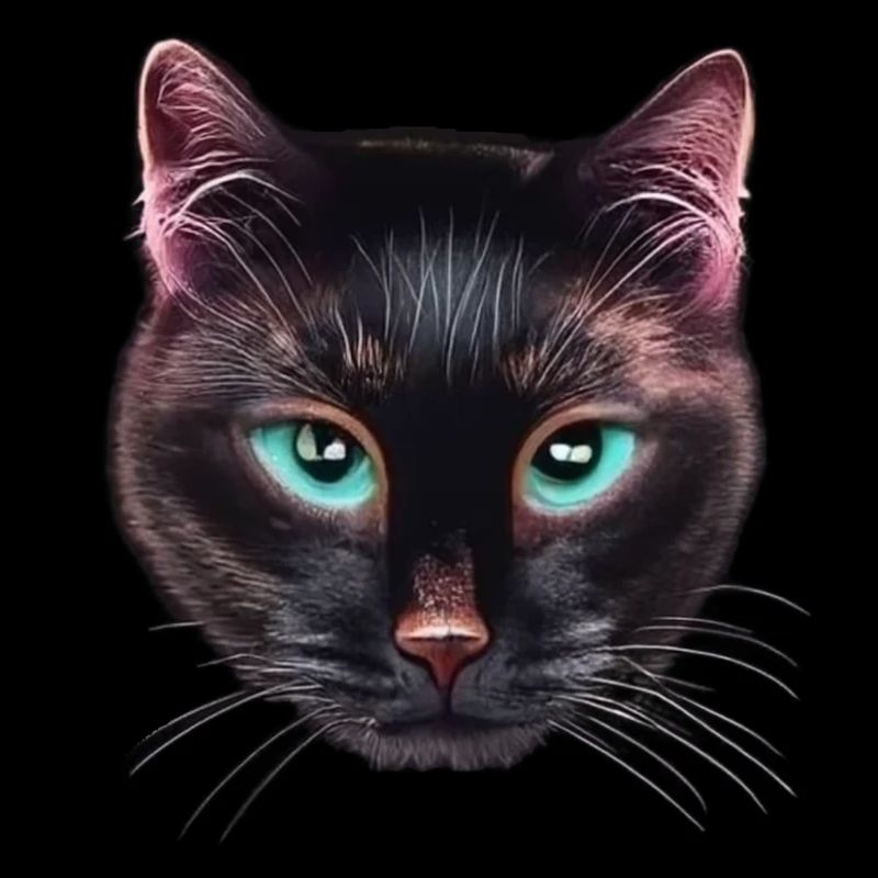 Chat Noir pas content aux yeux bleus