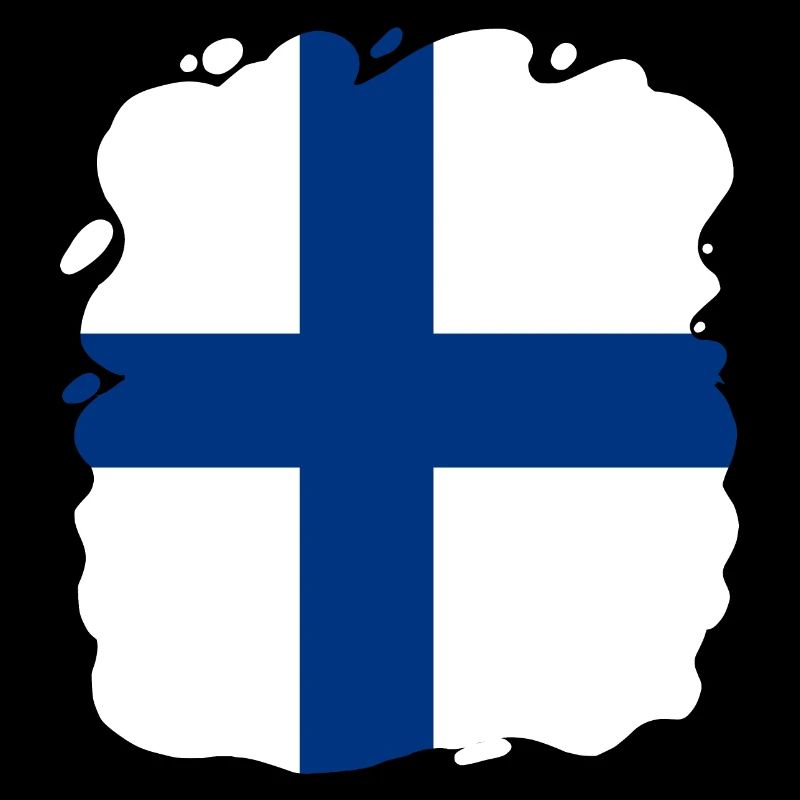 Drapeau de la Finlande Suomi Drapeau finlandais Look utilisé