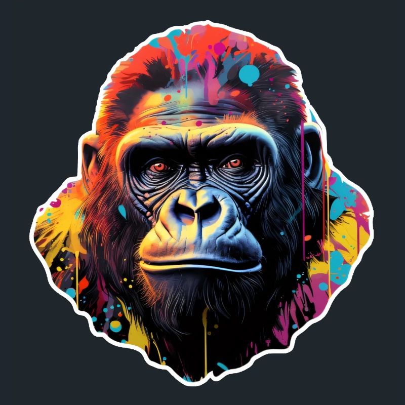 Gorilla Head Psychédélique