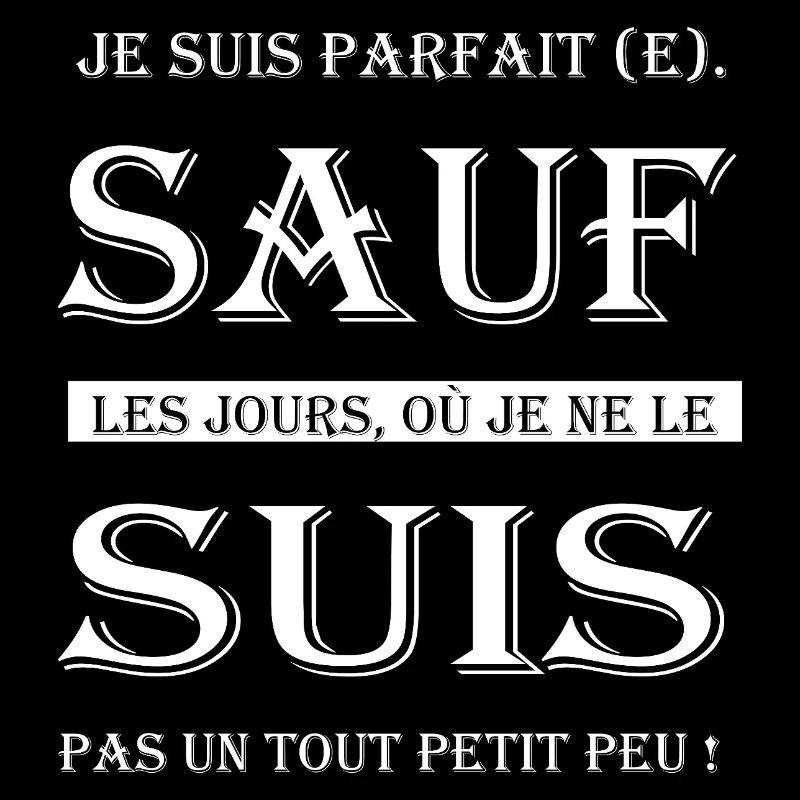 je suis parfait sauf certains jours