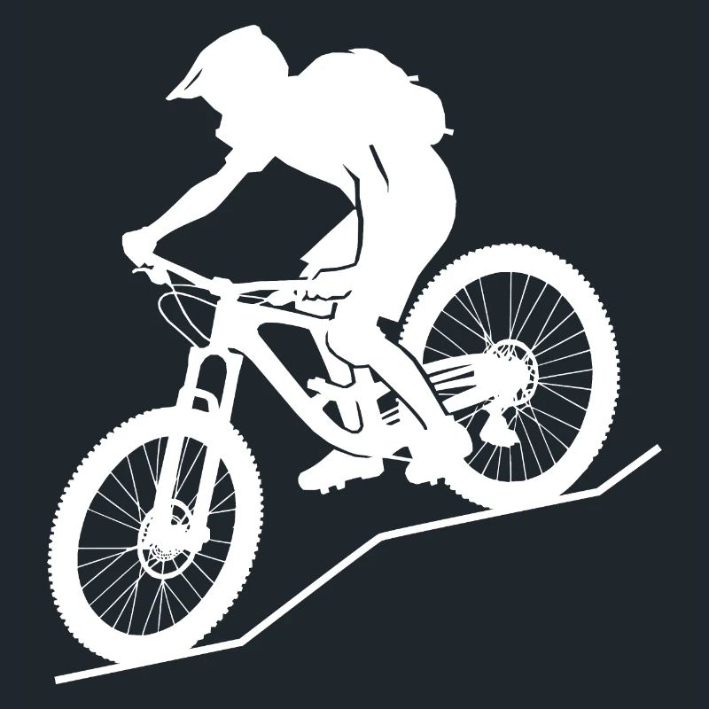 Dynamischer Mountainbiker