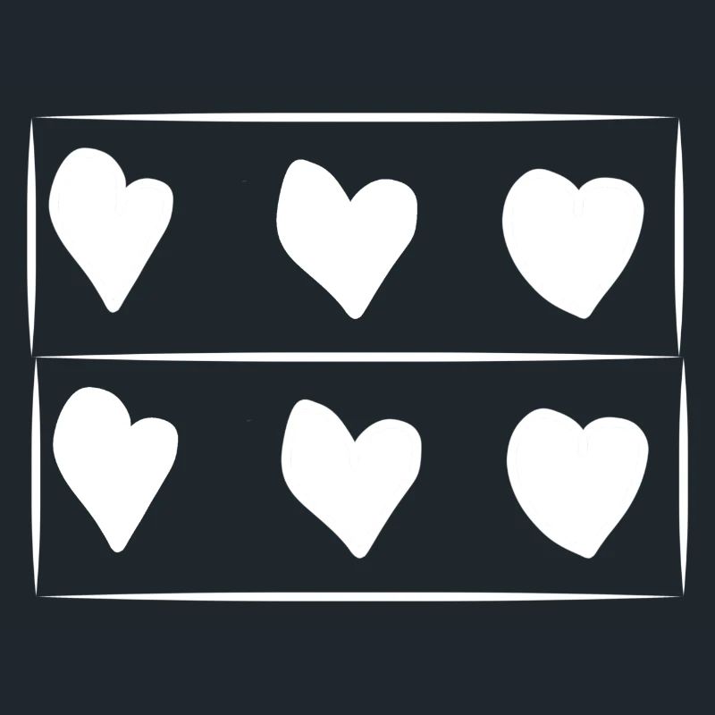 Six Hearts Heart Rectangle Pattern