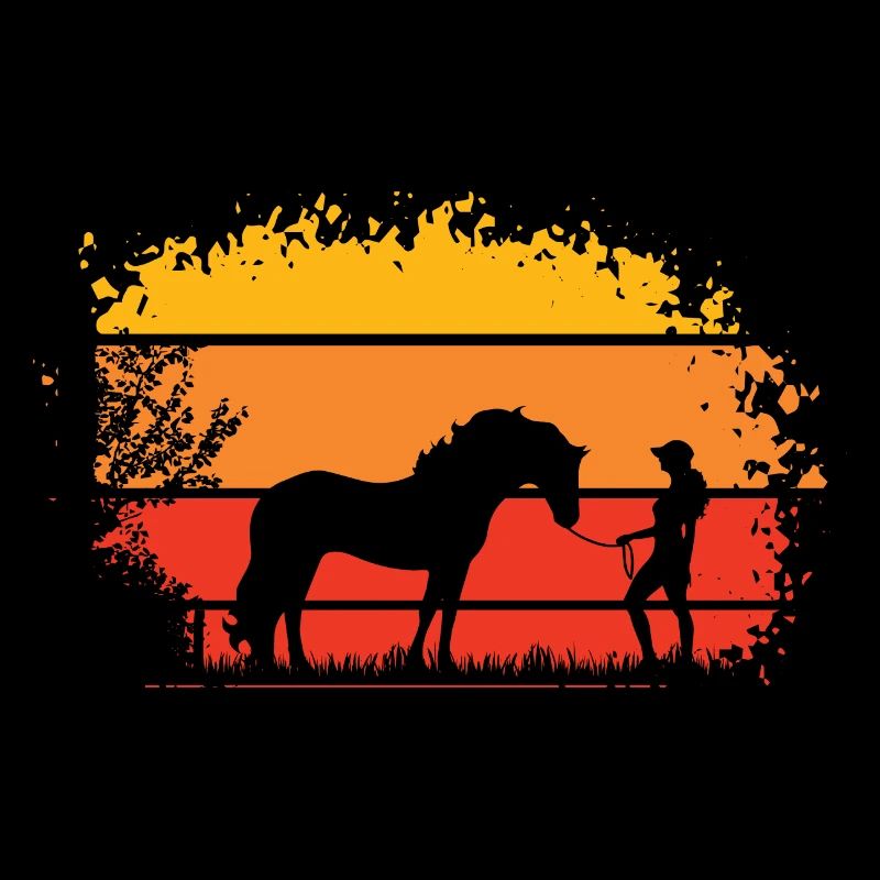 femme avec cheval