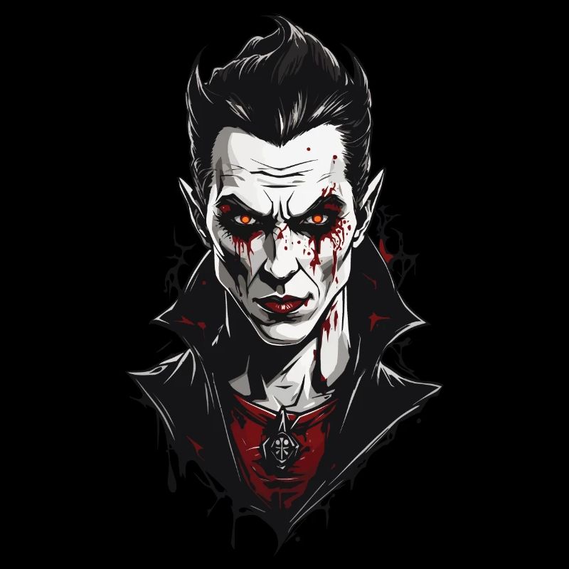 Design moderne Vampire gothique rétro Halloween Design