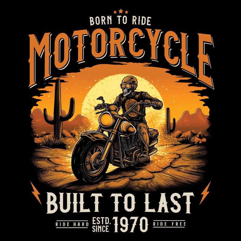 Born in 1970 Motorcycle Biker
