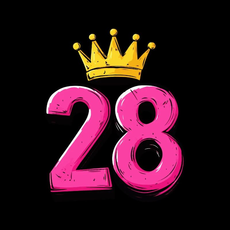 28 Numéro Jersey Couronne