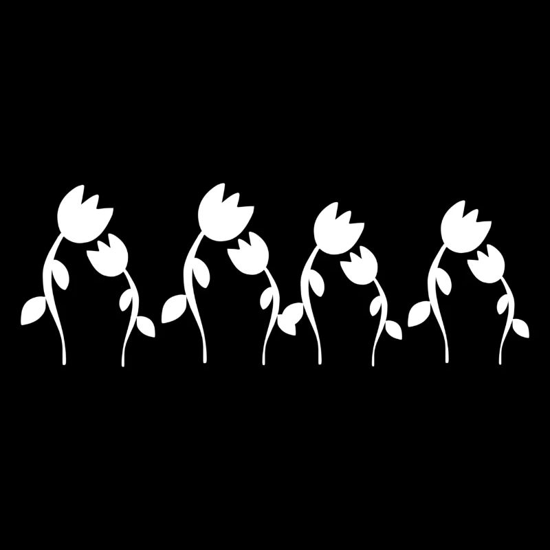 Symbole de fleur Plante de fleur huit roses