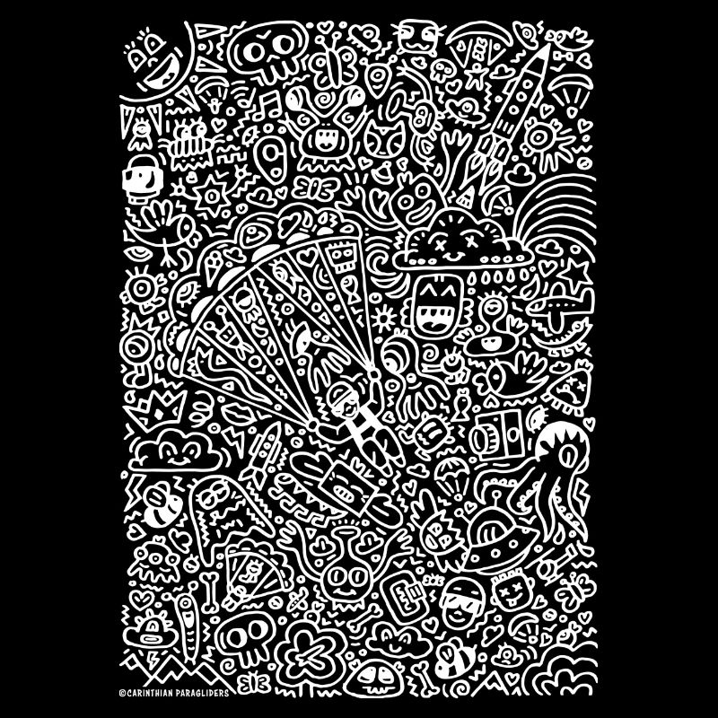 Doodle Paragliders white