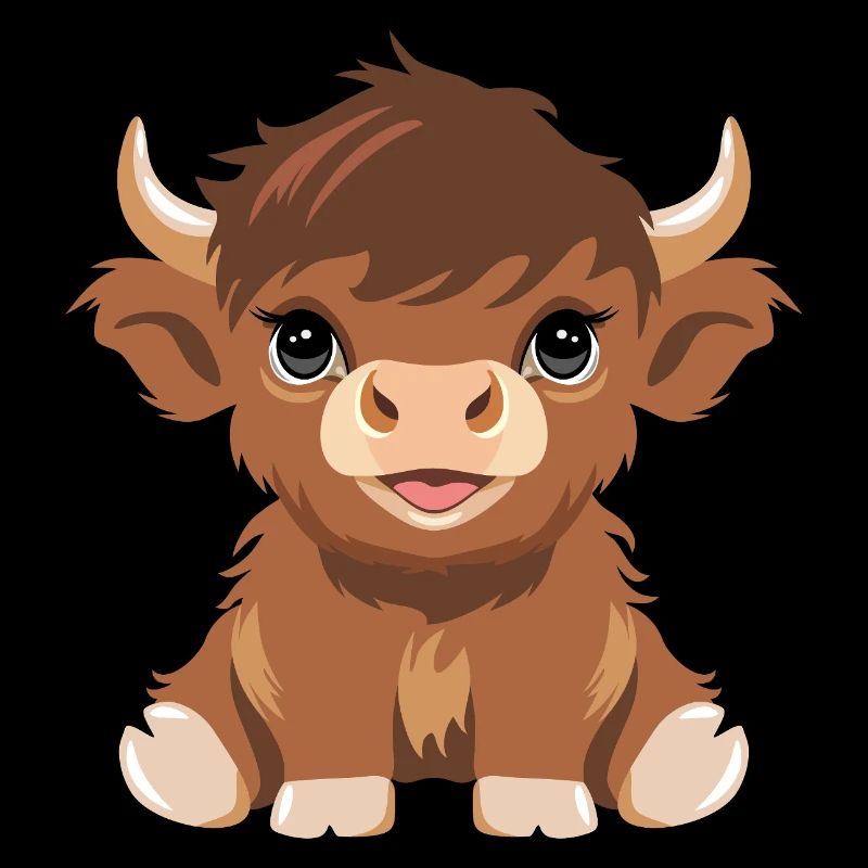Mignon bébé vache des hautes terres