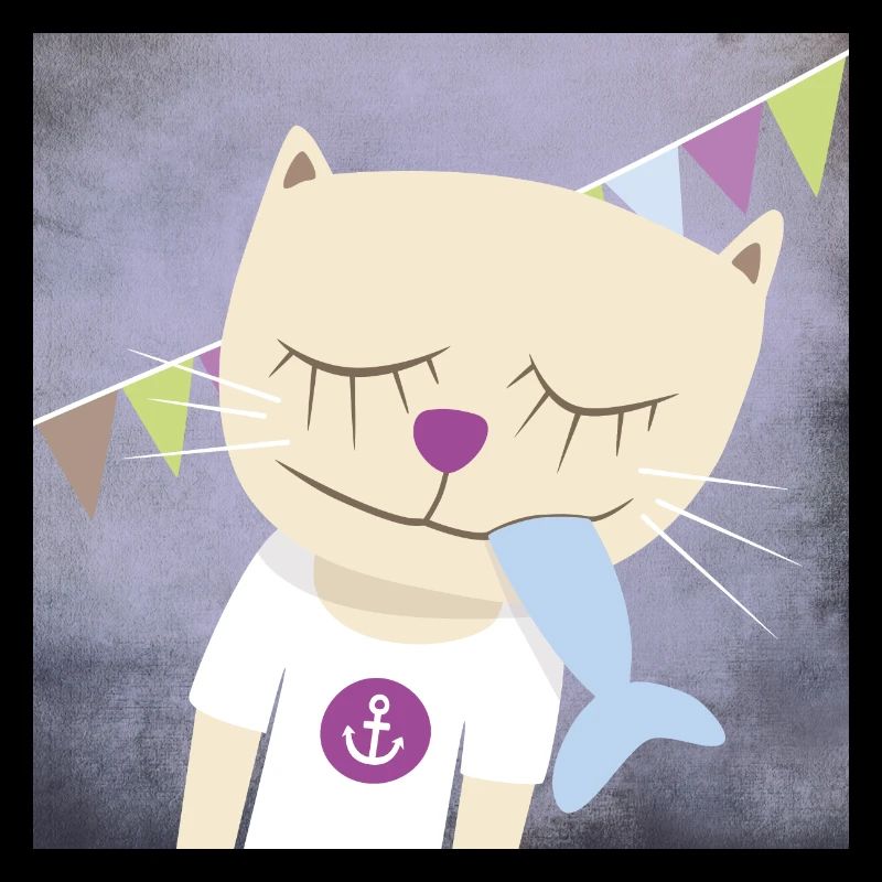 Affiche Pépinière de chats Harbour Sea Anchor Fish