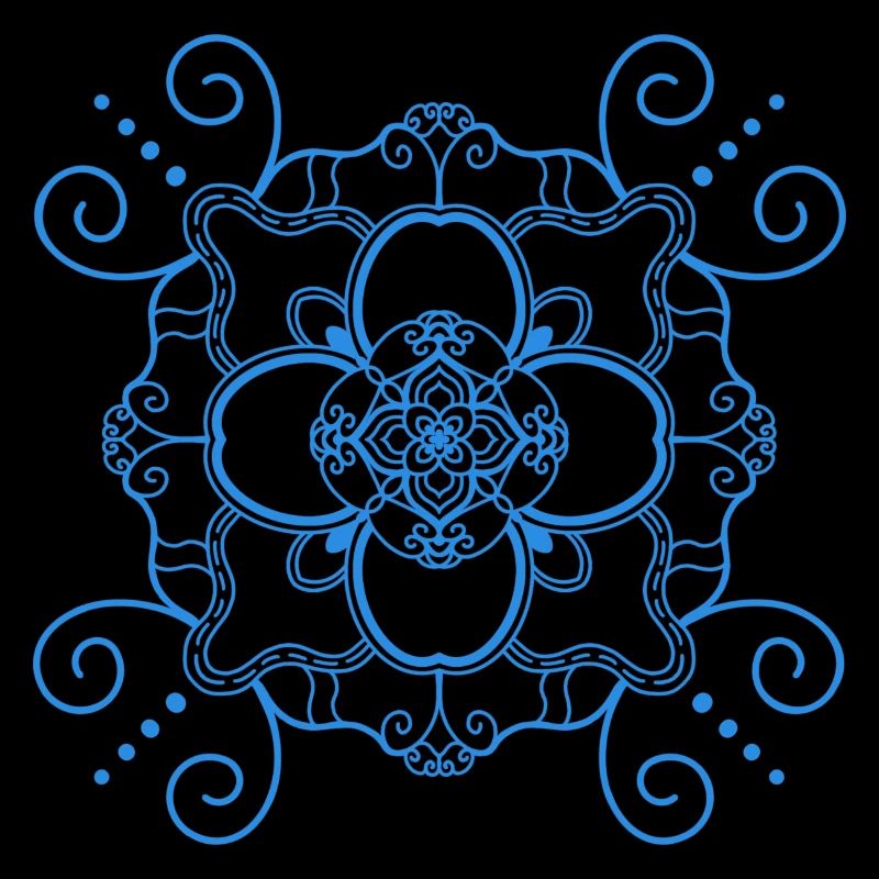 Mandala style - Blau