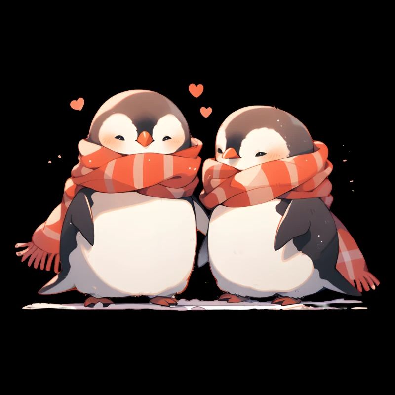 Penguin couple