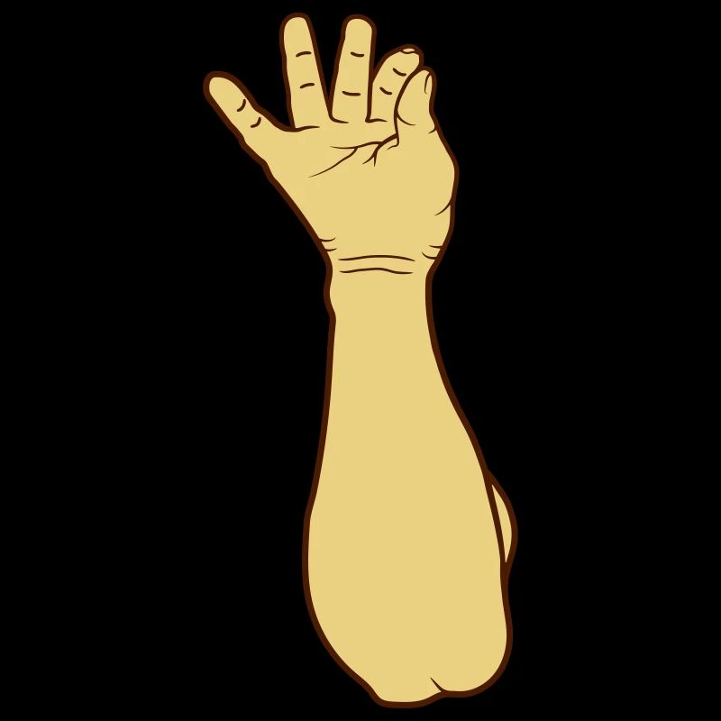 Salt sprinkle hand