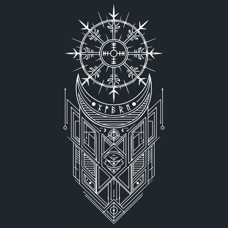 Vegvisir Runes Compass - Germanic Celtic Vikings