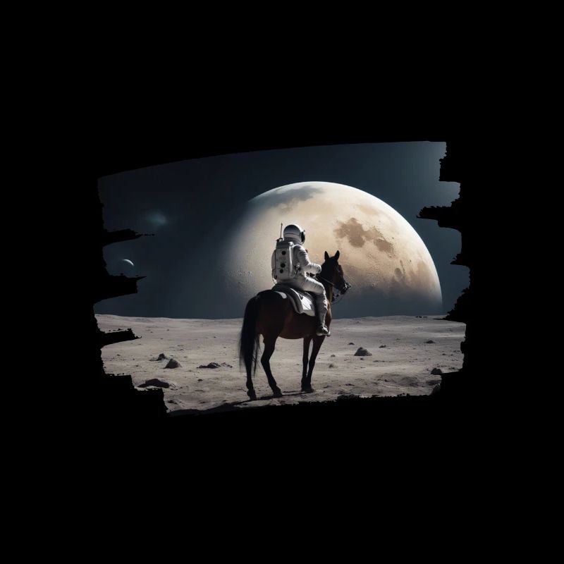 Astronaute à cheval dans l’espace