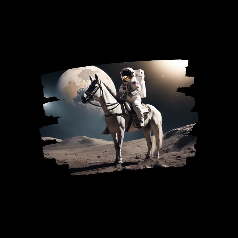 Astronaute à cheval dans l’espace