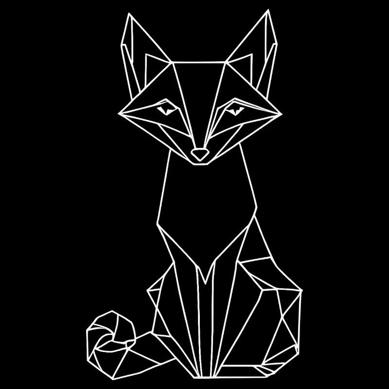 Polygone de renard – Design minimaliste d’animaux de la forêt
