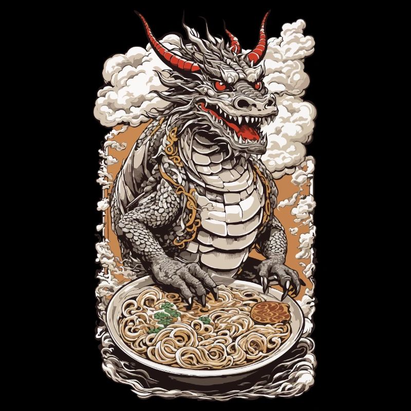 Ramen Dragon Anime & Conception de soupe