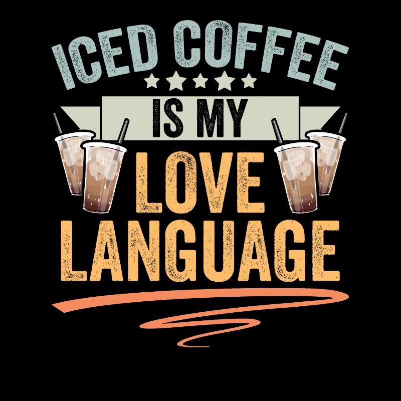 Le café glacé est ma langue d’amour Café glacé rétro
