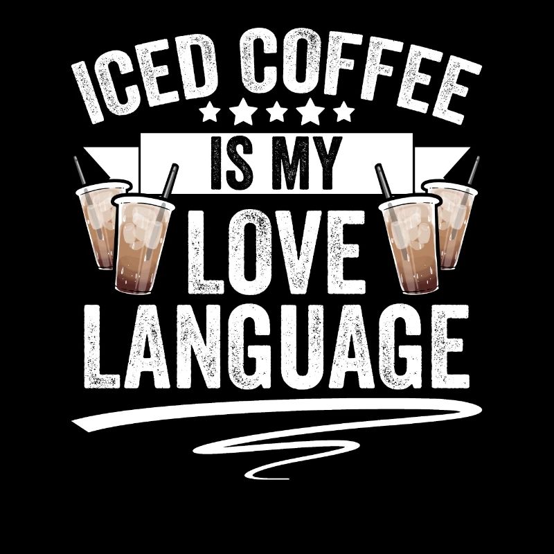 Drôle de café glacé est ma langue d’amour Café glacé