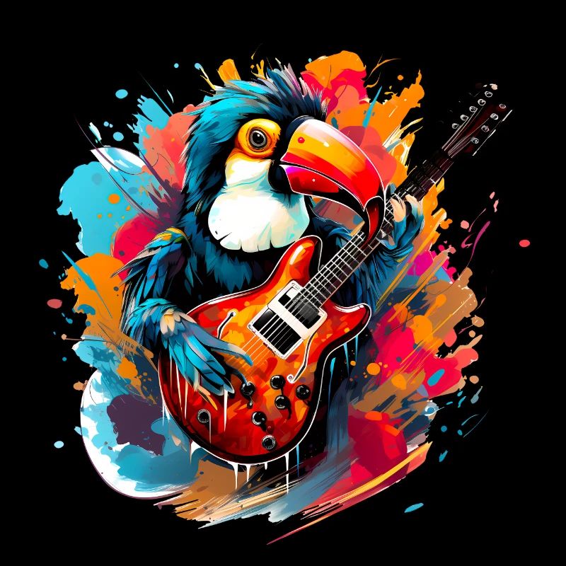 Tukan mit Gitarre