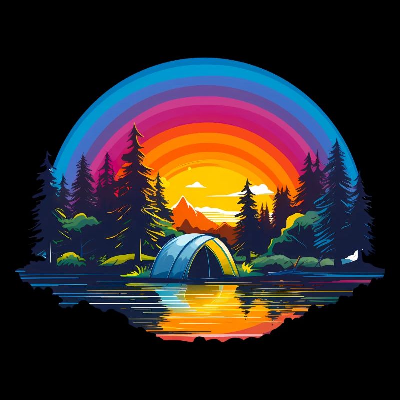 Regenbogen Camping