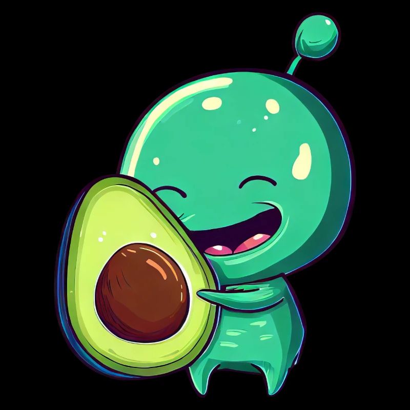 Grüner Alien-Avocado: Exotische Verschmelzung