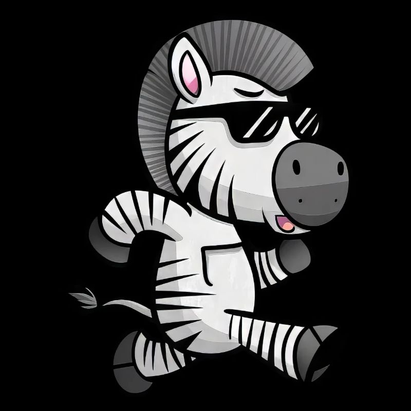 Zebra Marathon Runner Athlete Running