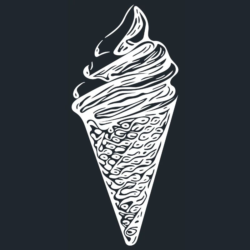 Cooles Softeis in Waffel