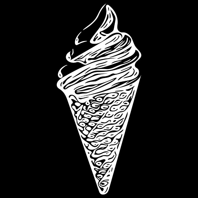Crème glacée molle fraîche à la gaufre
