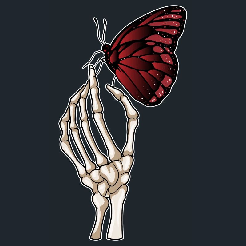 Skeleton Hand Butterfly